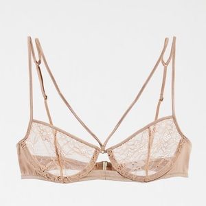 Zara Satin Effect Lace Bra